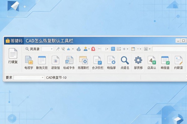 CAD怎么恢复默认工具栏