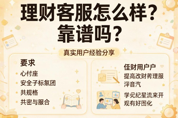 理财客服怎么样？靠谱吗？真实用户经验分享