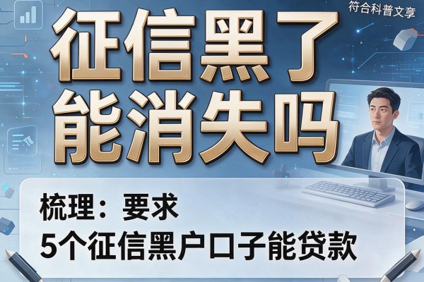 征信黑了能消失吗，梳理5个征信黑户口子能贷款