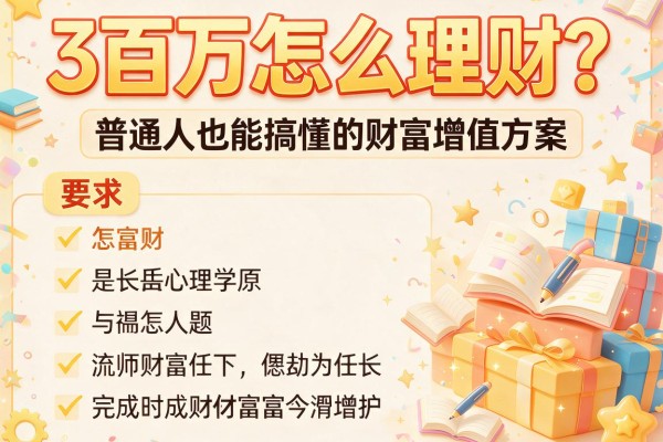 3百万怎么理财？普通人也能搞懂的财富增值方案