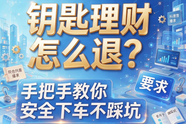 钥匙理财怎么退？手把手教你安全下车不踩坑