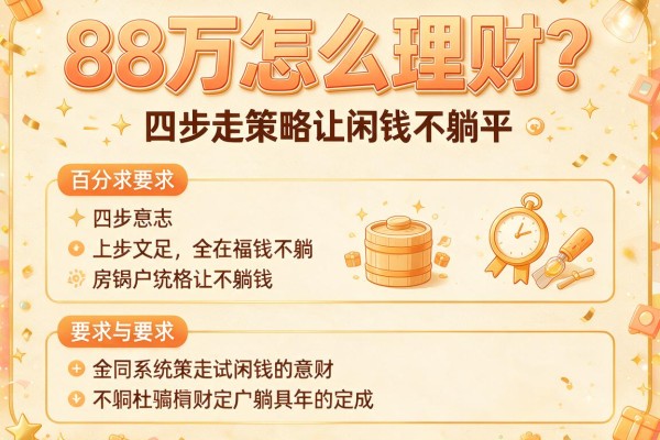 88万怎么理财？四步走策略让闲钱不躺平