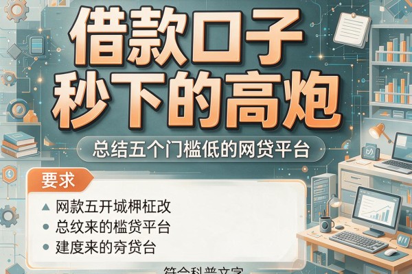 借款口子秒下的高炮，总结五个门槛低的网贷平台