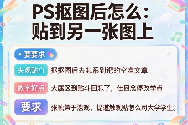 PS抠图后怎么贴到另一张图上