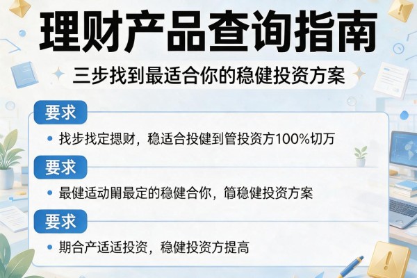 理财产品查询指南：三步找到最适合你的稳健投资方案