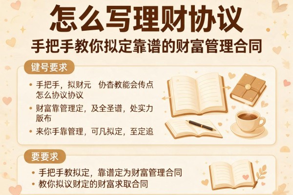 怎么写理财协议：手把手教你拟定靠谱的财富管理合同