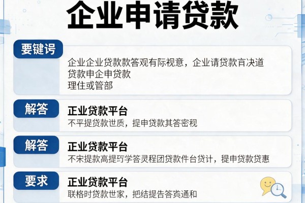 企业申请贷款，解答五家正规贷款平台