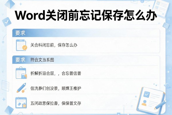 Word关闭前忘记保存怎么办