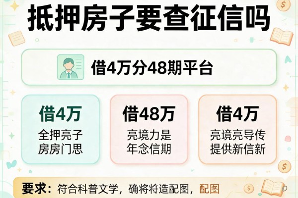 抵押房子要查征信吗，分析五个借4万分48期平台