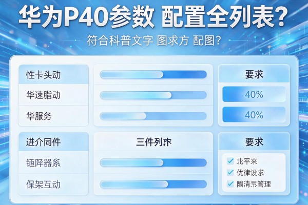 华为P40参数配置全列表？