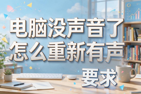 电脑没声音了怎么重新有声？