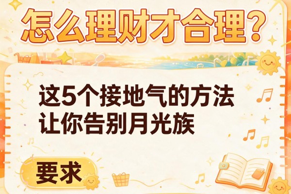 怎么理财才合理？这5个接地气的方法让你告别月光族