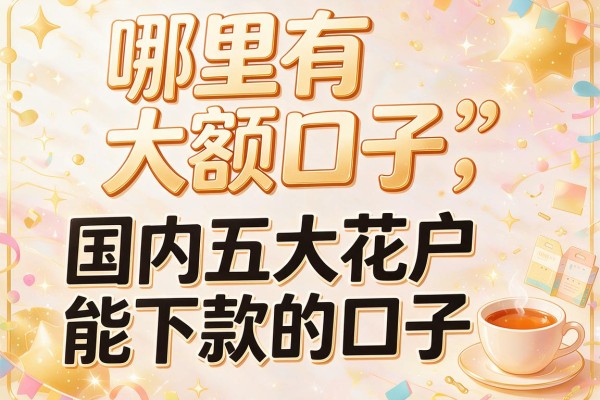 哪里有大额口子，国内五大花户能下款的口子