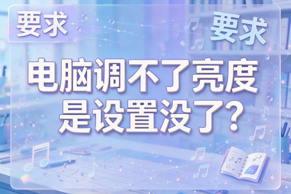 电脑调不了亮度是设置没了？