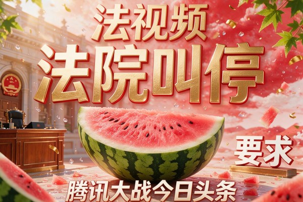法院叫停西瓜视频 腾讯大战今日头条