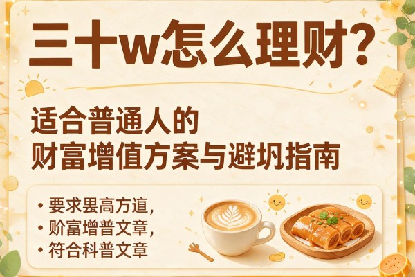 三十w怎么理财？适合普通人的财富增值方案与避坑指南