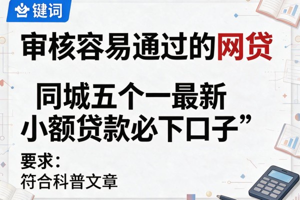 审核容易通过的网贷，同城五个最新小额贷款必下口子