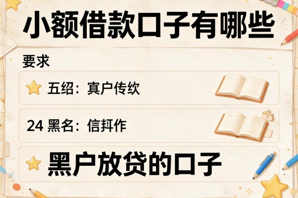 小额借款口子有哪些，介绍五个黑户放贷的口子
