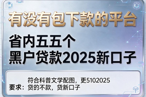有没有包下款的平台，省内五个黑户贷款2025新口子
