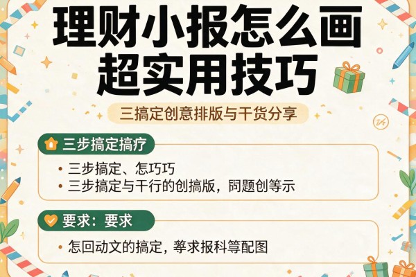 理财小报怎么画超实用技巧：三步搞定创意排版与干货分享