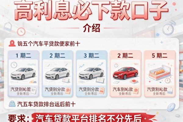 高利息必下款口子，介绍五个汽车贷款平台排名不分先后前十