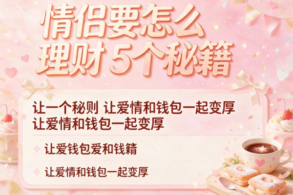 情侣要怎么理财5个秘籍让爱情和钱包一起变厚