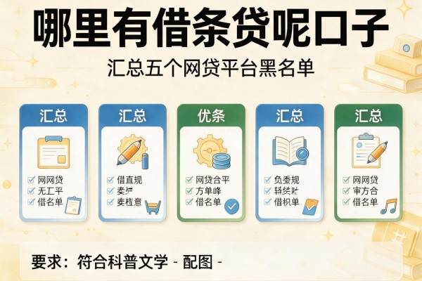 哪里有借条贷呢口子，汇总五个网贷平台黑名单