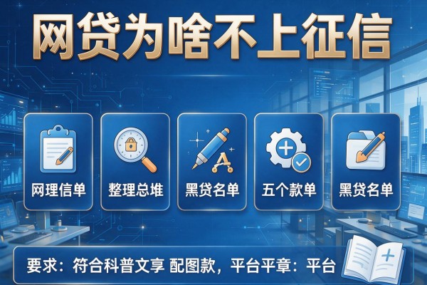 网贷为啥不上征信，整理五个黑名单能贷款的平台