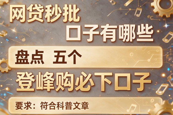 网贷秒批口子有哪些，盘点五个登峰购必下口子
