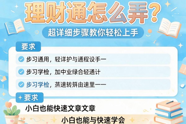 理财通怎么弄？超详细步骤教你轻松上手，小白也能快速学会！