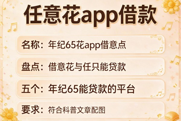 任意花app借款，盘点五个年纪65能贷款的平台