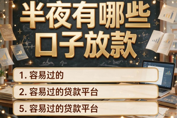 半夜有哪些口子放款，阐述5家容易过的贷款平台