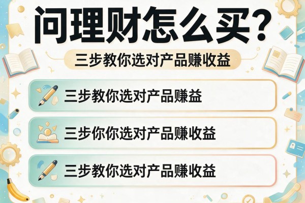 问理财怎么买？三步教你选对产品赚收益