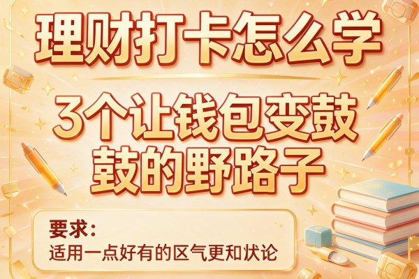 理财打卡怎么学：3个让钱包变鼓的野路子