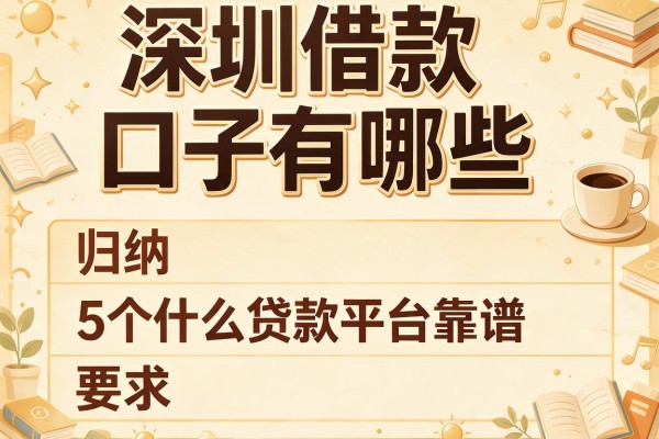 深圳借款口子有哪些，归纳5个什么贷款平台靠谱