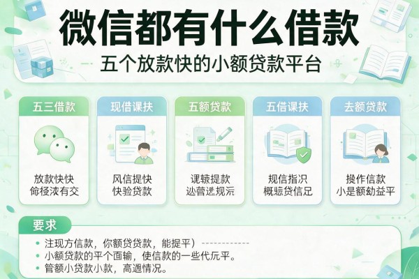 微信都有什么借款，分析五个放款快的小额贷款平台