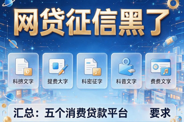 网贷征信黑了，汇总五个消费贷款平台