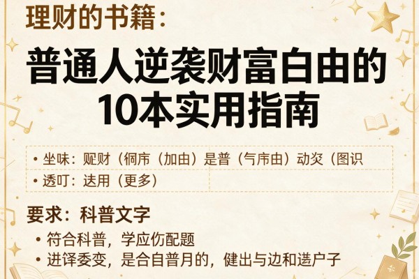 理财的书籍：普通人逆袭财富自由的10本实用指南