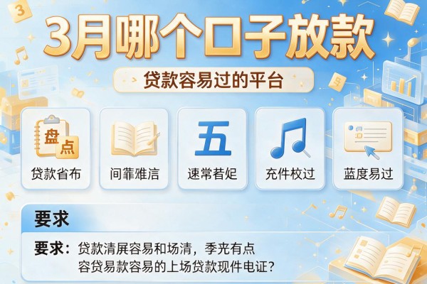 3月哪个口子放款，盘点五个贷款容易过的平台