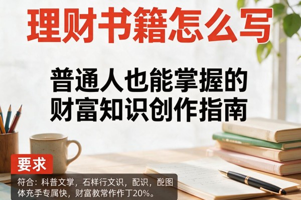 理财书籍怎么写：普通人也能掌握的财富知识创作指南