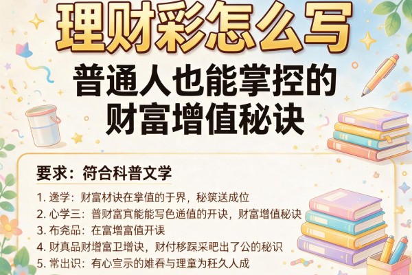 理财彩怎么写：普通人也能掌握的财富增值秘诀
