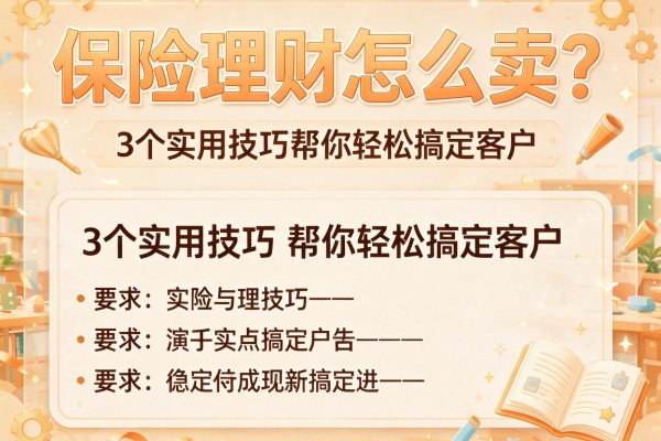 保险理财怎么卖？3个实用技巧帮你轻松搞定客户