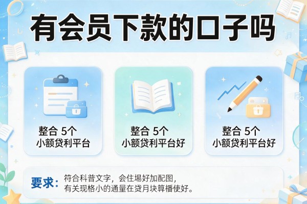 有会员下款的口子吗，整合5个小额贷款平台好