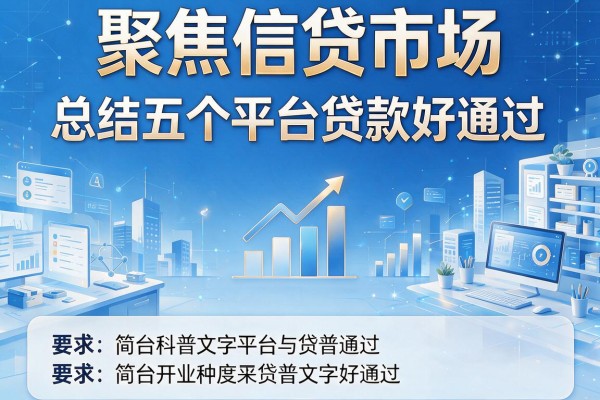 聚焦信贷市场，总结五个平台贷款好通过