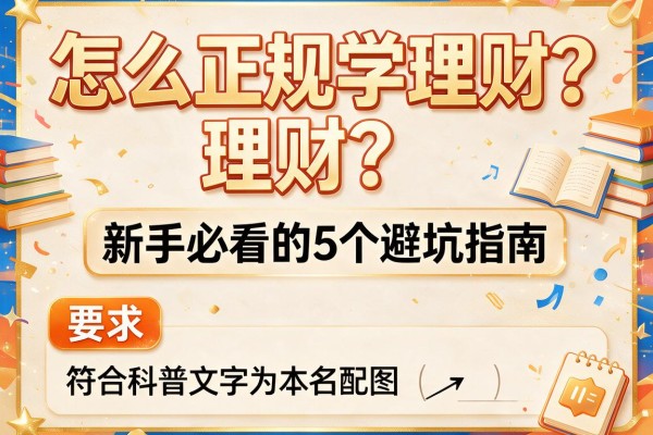 怎么正规学理财？新手必看的5个避坑指南