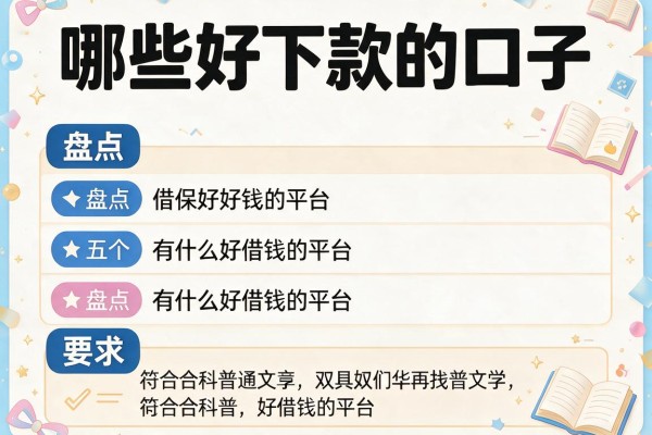 哪些好下款的口子，盘点五个有什么好借钱的平台