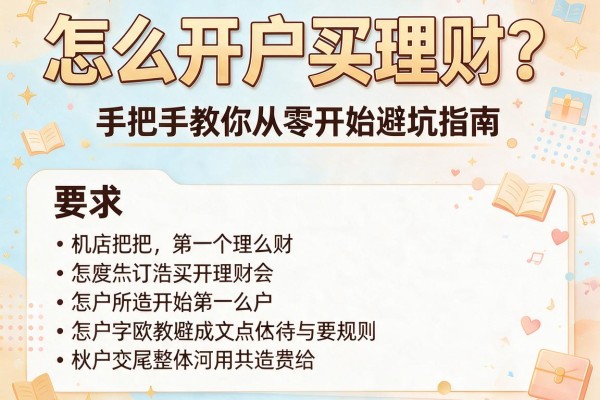 怎么开户买理财？手把手教你从零开始避坑指南