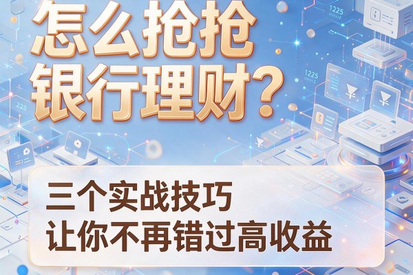 怎么抢银行理财？三个实战技巧让你不再错过高收益
