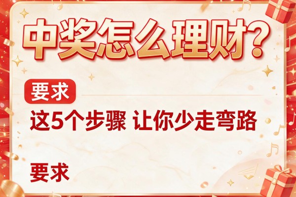 中奖怎么理财？这5个步骤让你少走弯路！