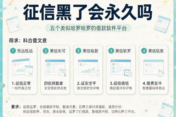 征信黑了会永久吗，分析五个类似哈罗的借款软件平台